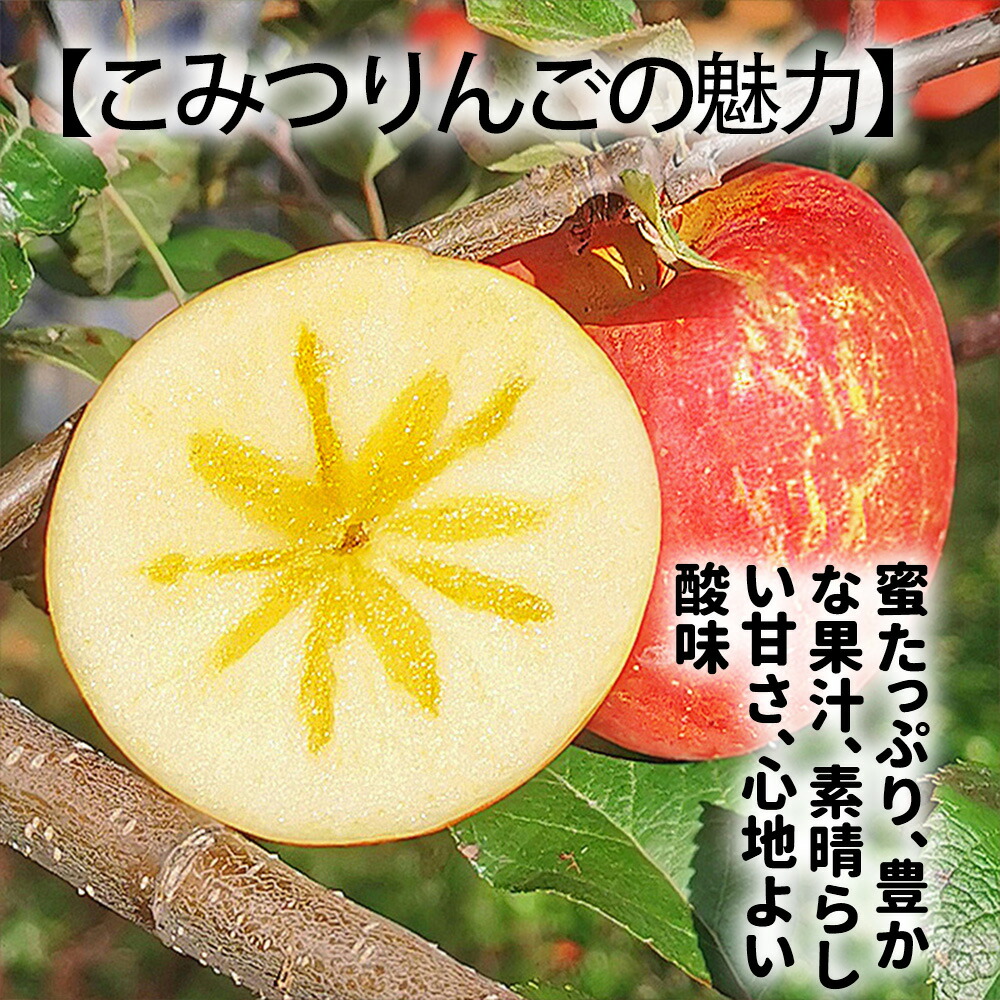 楽天市場】りんご 高糖度・蜜入りりんご こみつ 秀品 贈答品3～6玉1kg