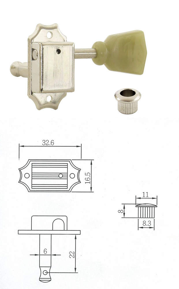 楽天市場】ARIA アリア ギター用ペグ AT-230G 両側 3対3 ニッケル