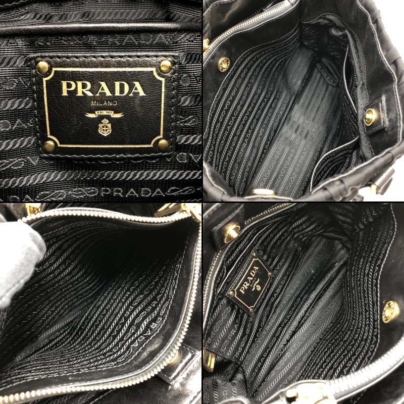 楽天市場】【中古】PRADA(プラダ) B2587L ギャザー トートバッグ
