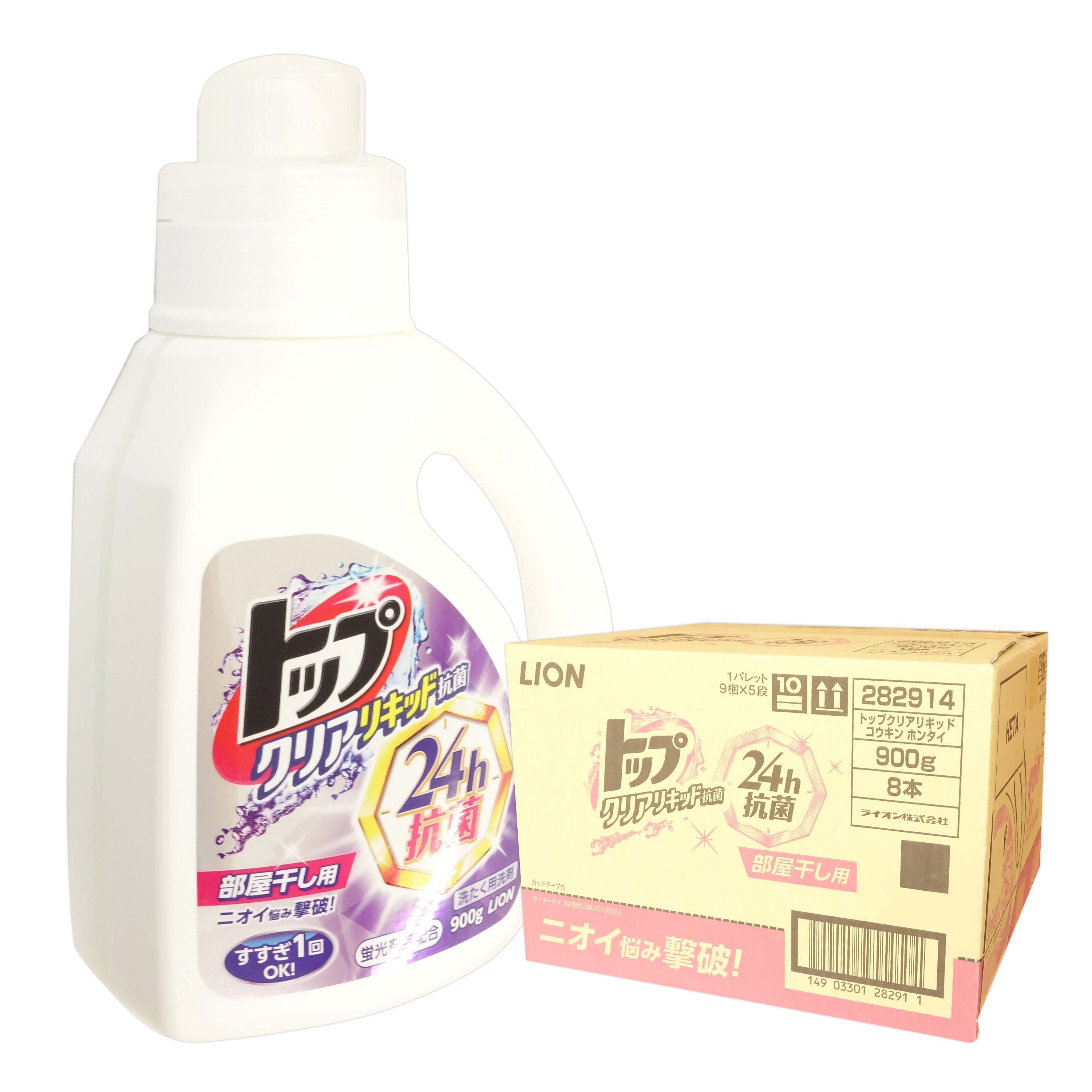 楽天市場】トップ クリアリキッド 抗菌 本体 900g × 8本 【ライオン