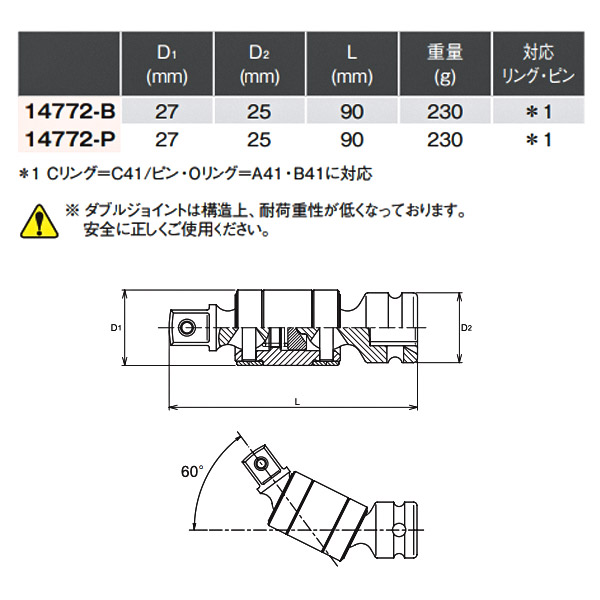 楽天市場】コーケン 12.7sq. インパクト用ダブルジョイント（ボール