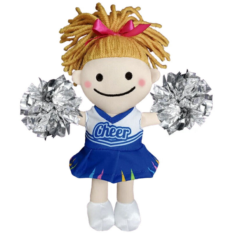 楽天市場】チアドール 人形チアキャラ ティズちゃん マスコット 紺