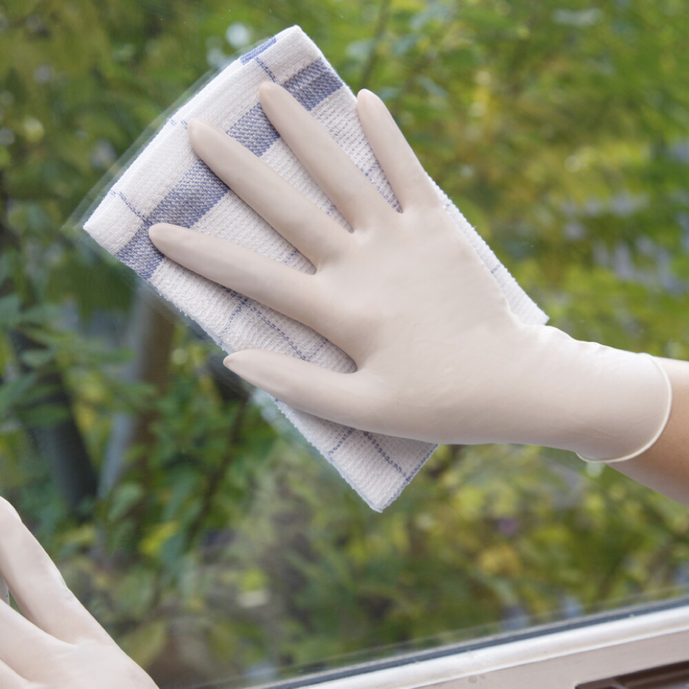 楽天市場】クイン 天然ゴム手袋 Mサイズ 粉なし クリーム 100枚入 食品