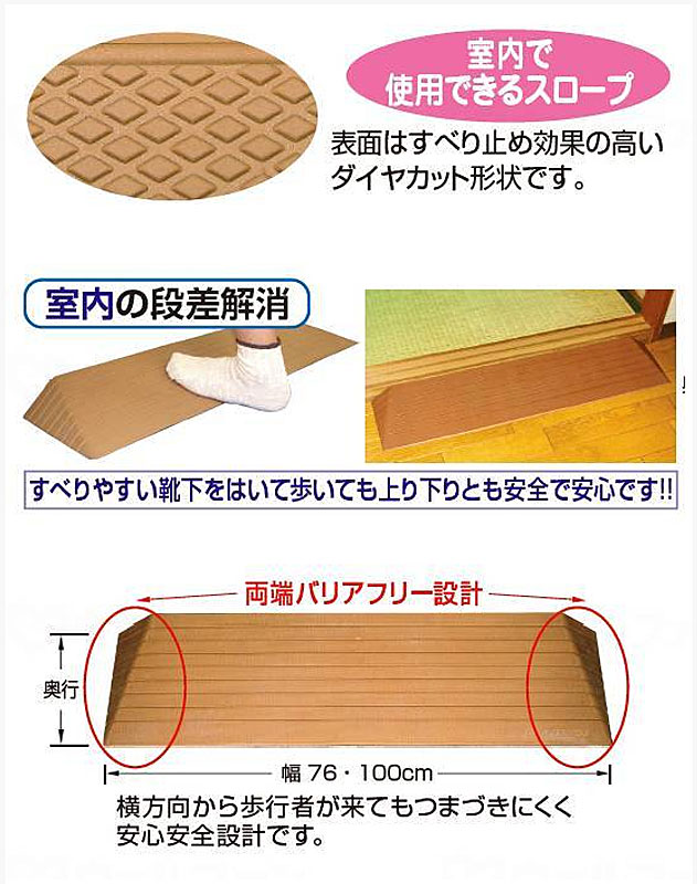 楽天市場】シンエイテクノ 段差解消スロープ ダイヤスロープ高さ9.0cm