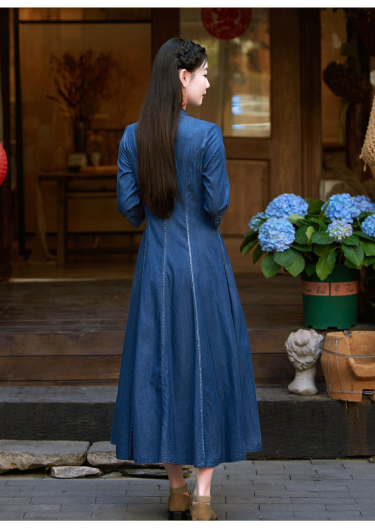 楽天市場】一部即納 秋 ガウンワンピース レディース 刺繍 ロング