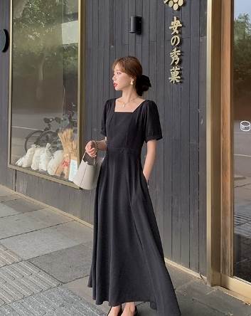 楽天市場】ワンピース デート ロング丈 フレアワンピース 半袖