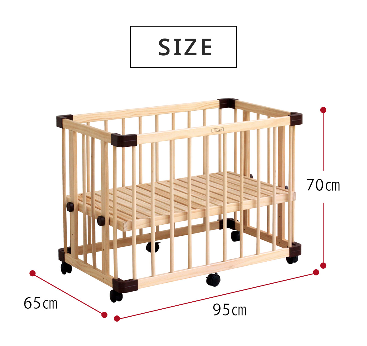 楽天市場】ファルスカ ミニ ジョイントベッド ネオ( 3way ベビーベッド