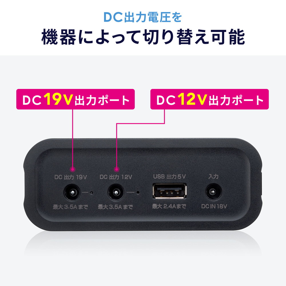 楽天市場】モバイルバッテリー DC12V/19V出力対応 20000mAh 72Wh 大