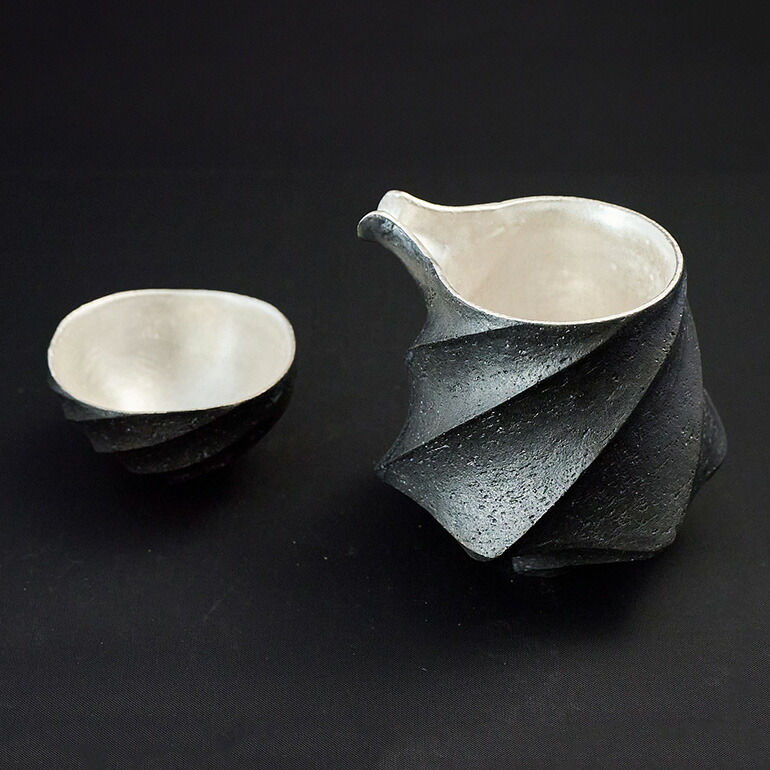 楽天市場】【ふるさと納税】陶芸家 「沖 誠」作 炭化銀彩 片口・ぐい呑