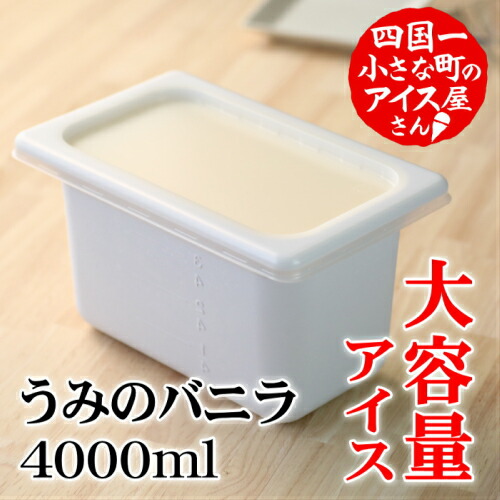 楽天市場】【ふるさと納税】大容量 アイス4000ml うみのバニラ アイス