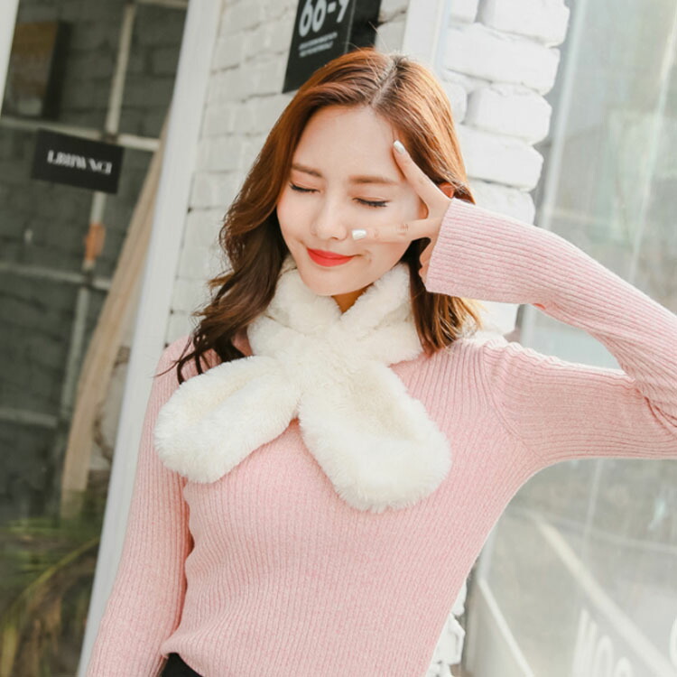 楽天市場】温かくて可愛い！フェイクファー ネックウォーマー スヌード