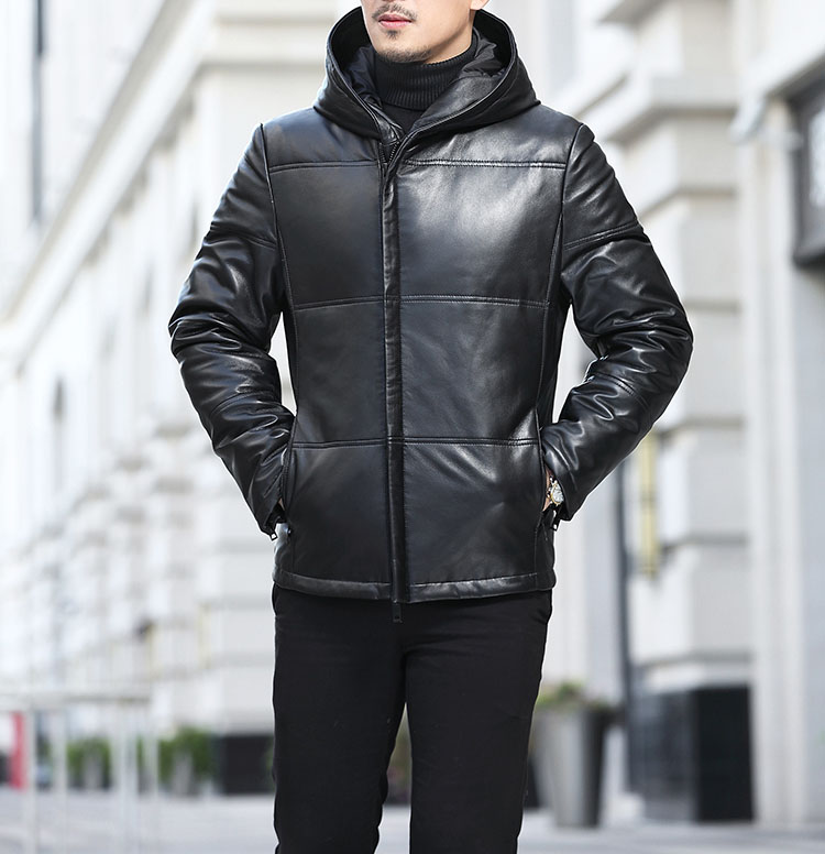楽天市場】本革ダウンジャケット レザーハーフコート 羊革ジャケット