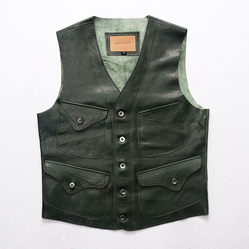 楽天市場】本革ベスト レザーベスト 植物タンニン羊革 シープスキン