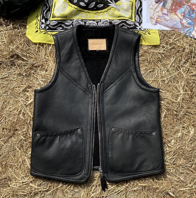 楽天市場】ムートンベスト 本革ベスト レザーベスト 冬用 メンズ