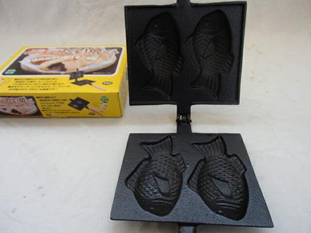 楽天市場】【池永】鉄器たい焼き器2個焼き 木柄タイプ 418 たい焼き