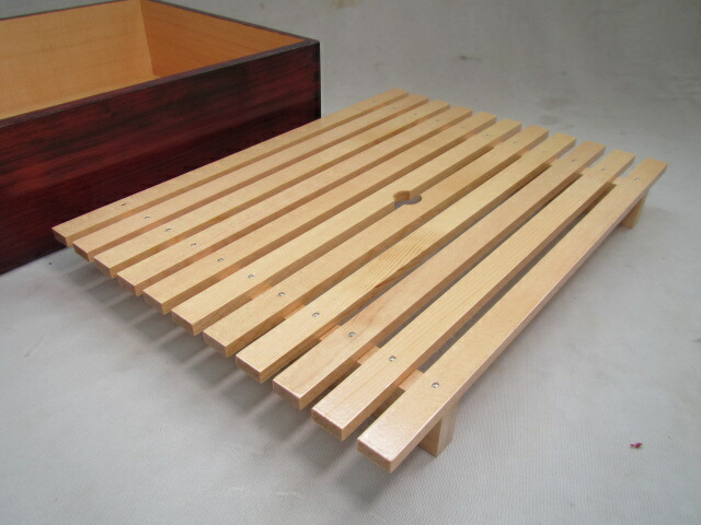 楽天市場】送料無料 木製ネタ箱 小 約350×280×H80mm 拭き漆 漆塗り