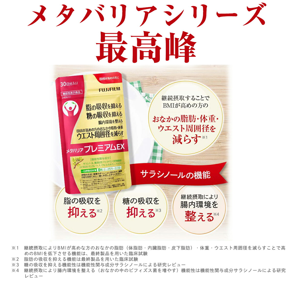 30日分✕4袋】メタバリア プレミアムEX 糖質・脂質ダブルカット 【公式