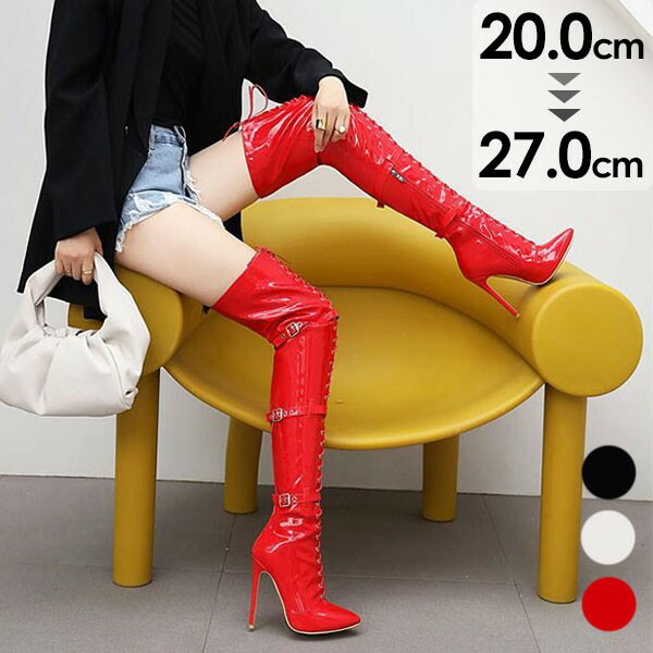 楽天市場】ロングブーツ ニーハイブーツ ハイヒール レディース