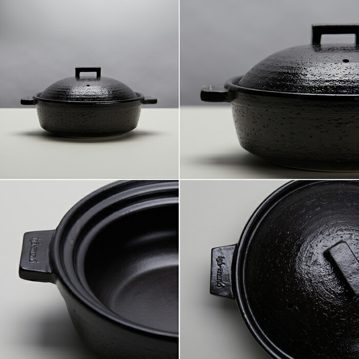 楽天市場】長谷園 ビストロ蒸し鍋 大 2-4人用 / 黒 (NCK-31/ACK-31