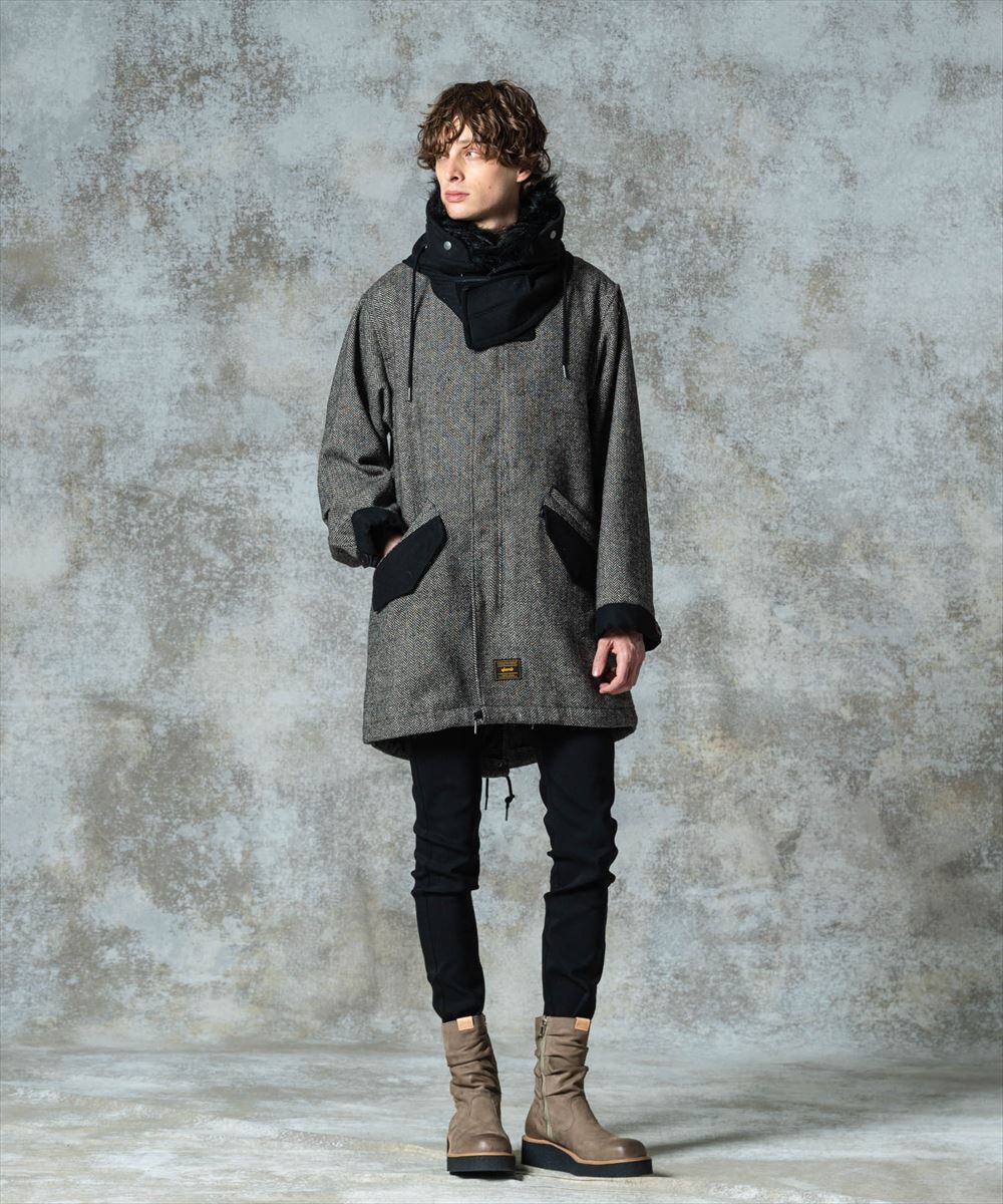 楽天市場】High Neck Mods Coat / ハイネックモッズコート glamb