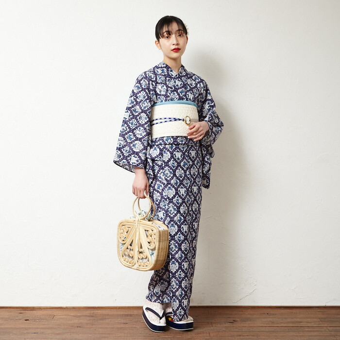 楽天市場】浴衣単品「 月見うさぎ 」公式 ふりふ 日本製 洗える ゆかた