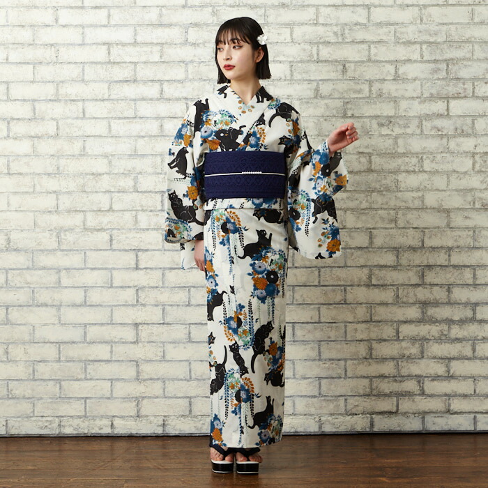 楽天市場】【ポイント2倍】浴衣単品「 夜空猫 」公式 ふりふ 日本製