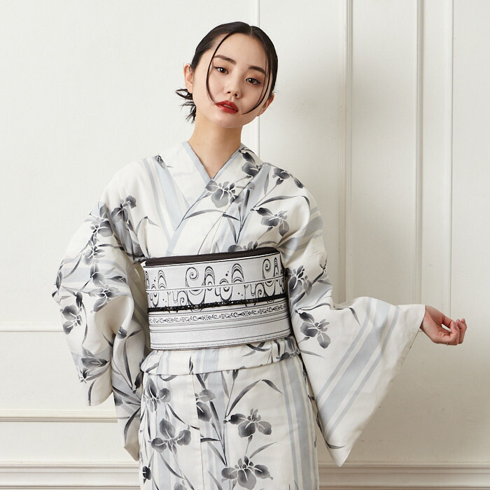 楽天市場】浴衣単品「 NaturalFurifu あやめストライプ 」公式 ふりふ