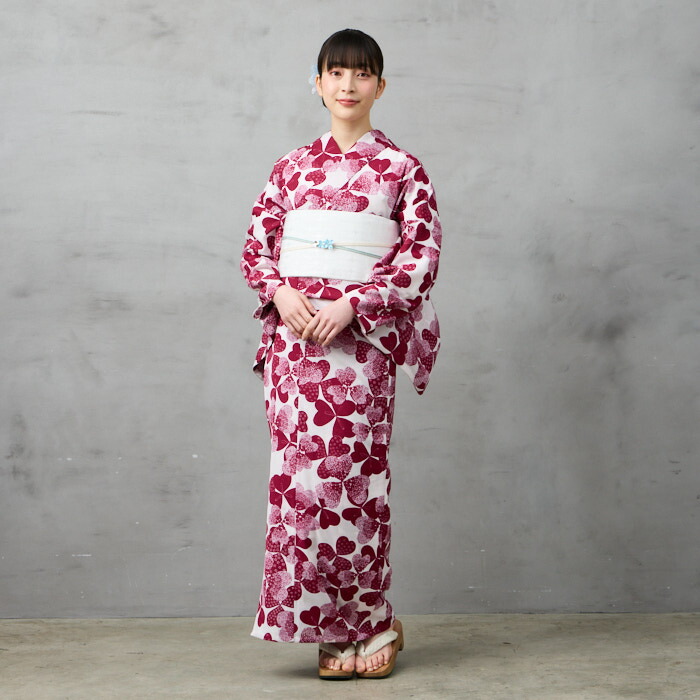 楽天市場】浴衣単品「 クローバー 」公式 ふりふ 公式 ふりふ 洗える