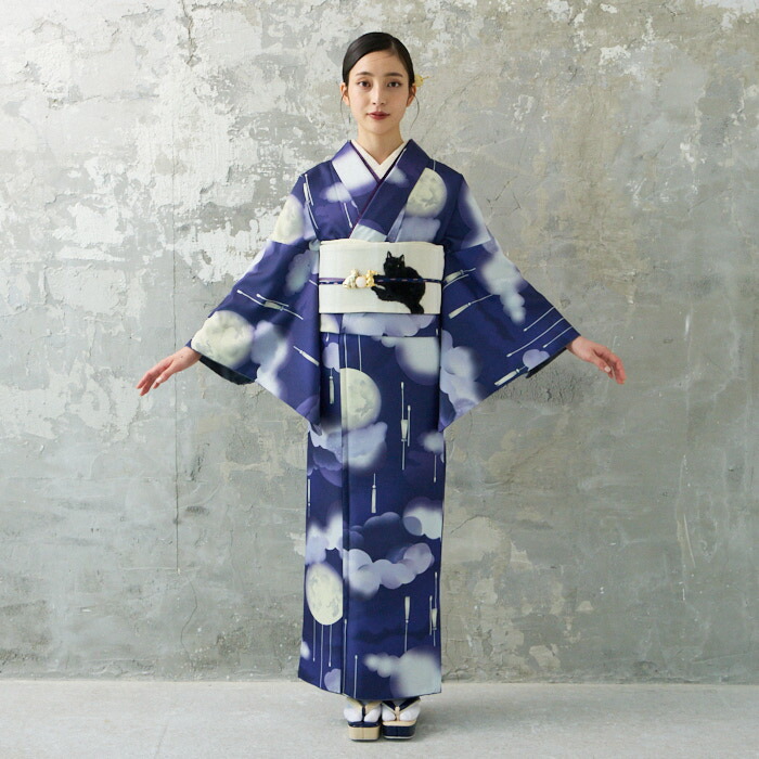 楽天市場】小紋単品「 お月見雲 」公式 ふりふ 公式 ふりふ 洗える