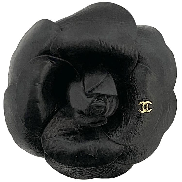 楽天市場】【送料無料】 シャネル コサージュ ブラック カメリア 美品