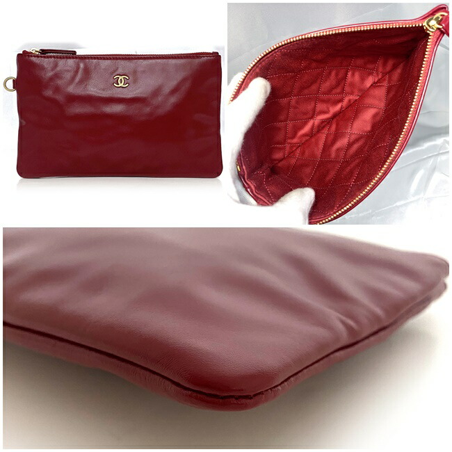 楽天市場】【送料無料】 シャネル 巾着 ショルダーバッグ レッド