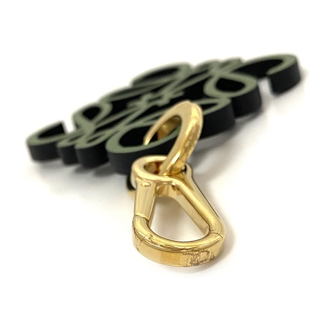 楽天市場】【送料無料】 ロエベ チャーム ブラック グリーン ゴールド