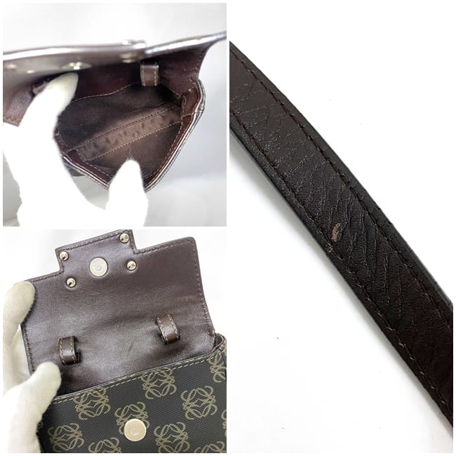 楽天市場】【送料無料】 ロエベ ショルダーバッグ グレー ブラウン