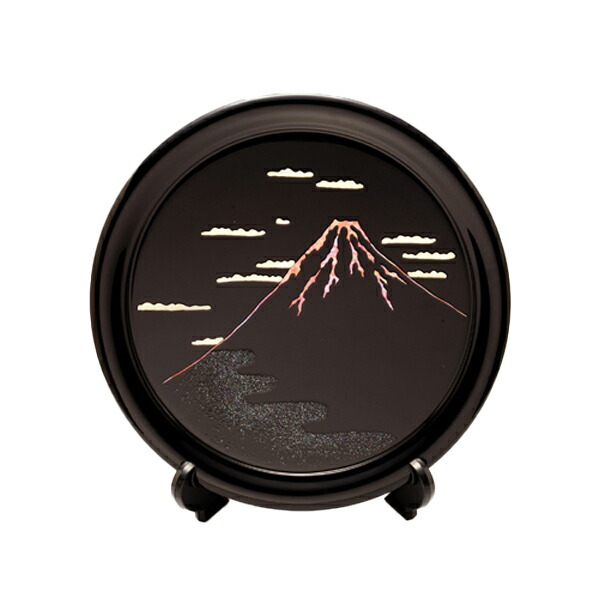 楽天市場】【廃版】螺鈿細工 飾り皿 飾皿 飾額 赤富士 貝入 木製