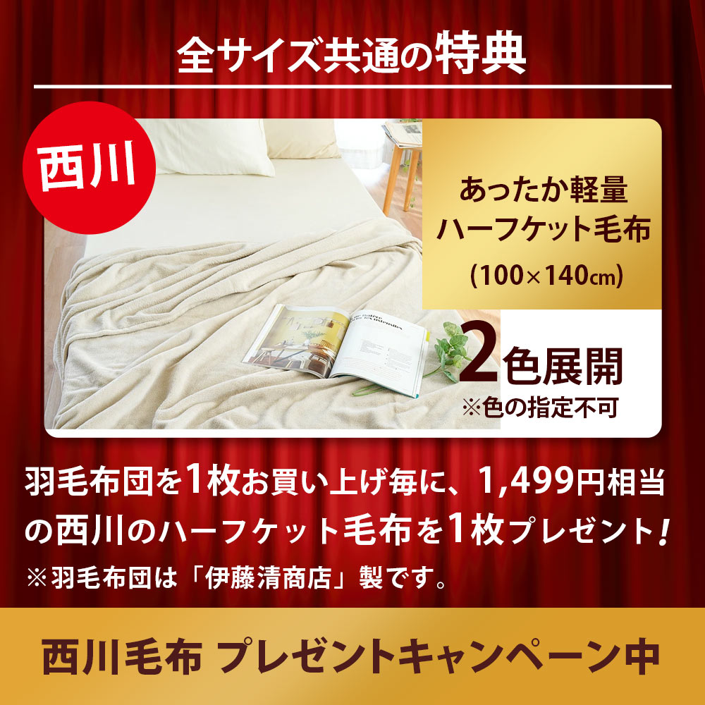 楽天市場】【3/1限定！クーポンで11％OFF】2層キルトタイプ☆西川 毛布