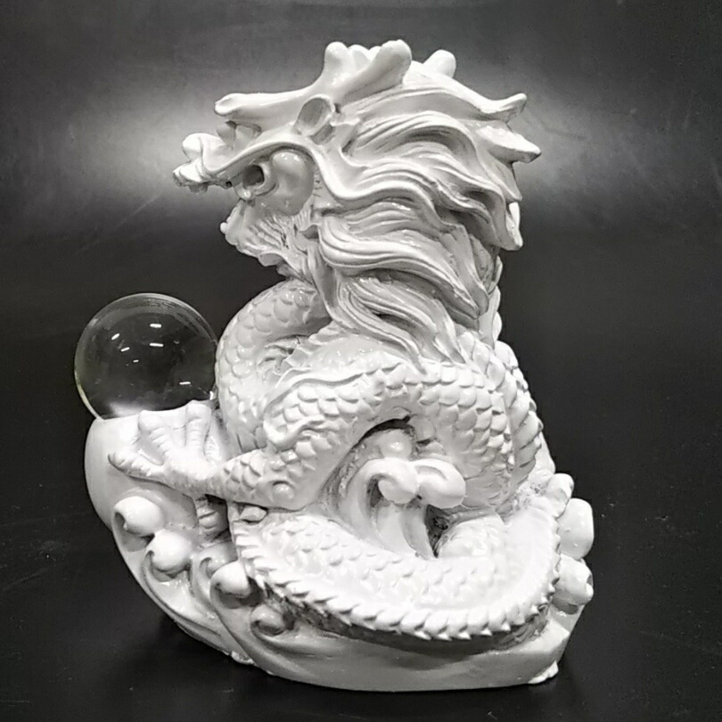 楽天市場】白龍 風水 願い龍 四本指の高貴龍 龍 置物 （沢山のお願い