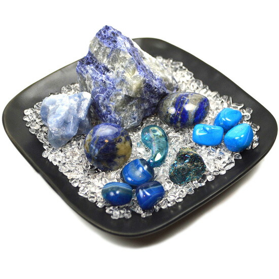 楽天市場】NO-23-2 願い叶える！青い石浄化14点セット『青色石』の力で