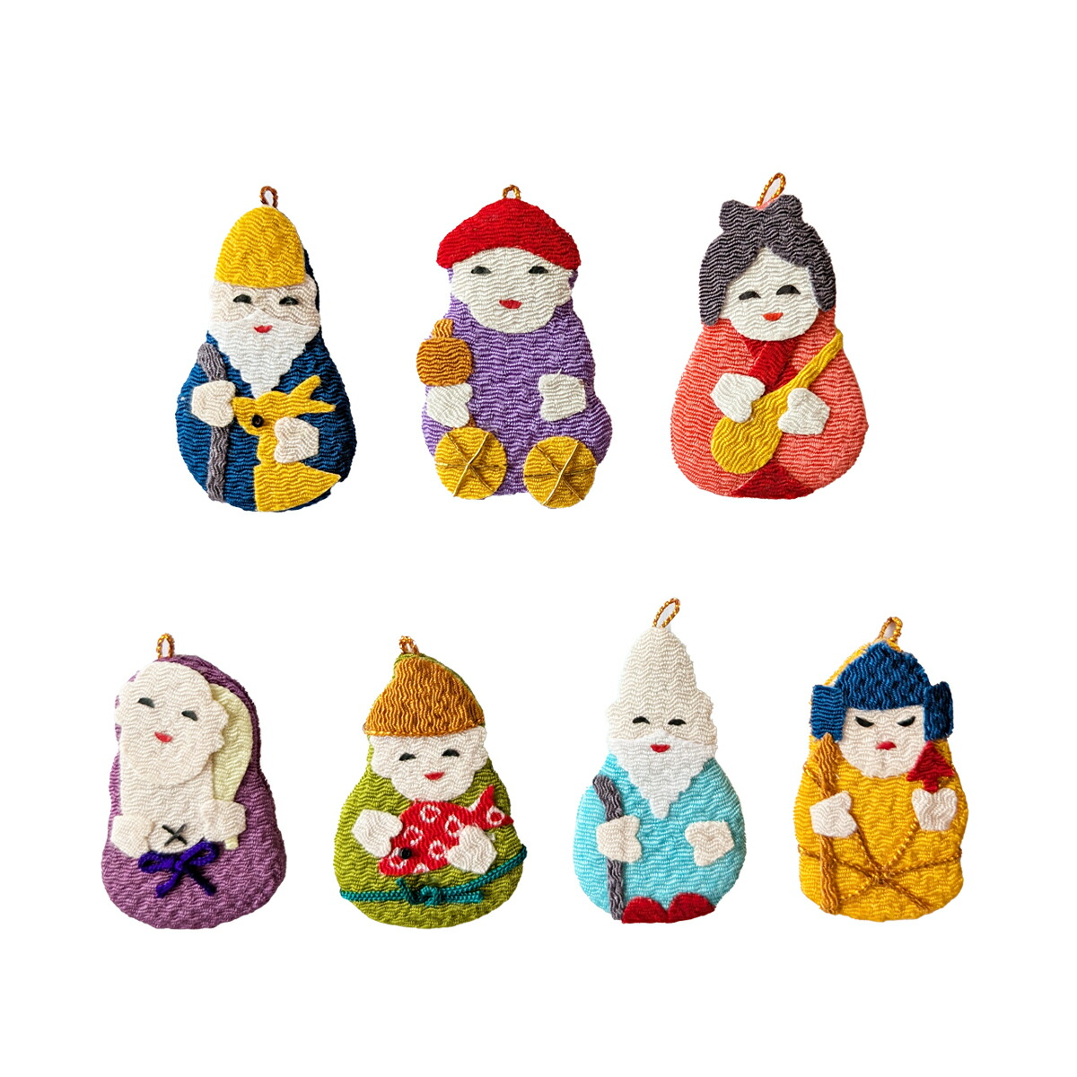 楽天市場】お正月飾り ちりめん細工 七福神 1個 和の伝統を楽しむお