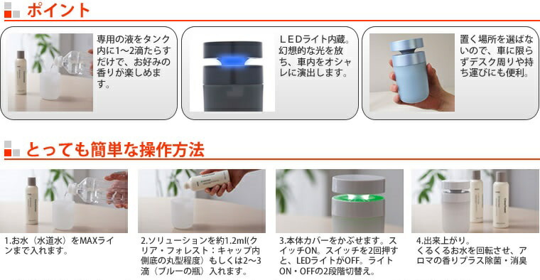 楽天市場】セラヴィ アロボ 空気洗浄機 車載対応タイプ CLV-1300 BL