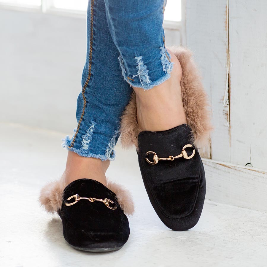 楽天市場】【1700円クーポン利用で】ファーサンダル バブーシュ 靴