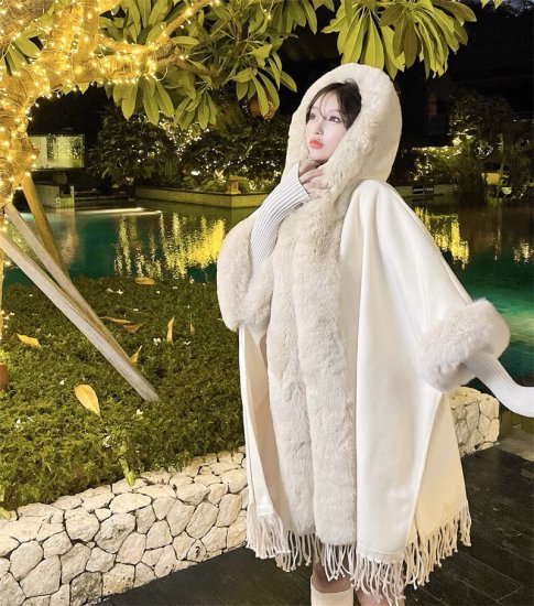 楽天市場】【取寄】ケープコート レディース ファーコート ファー