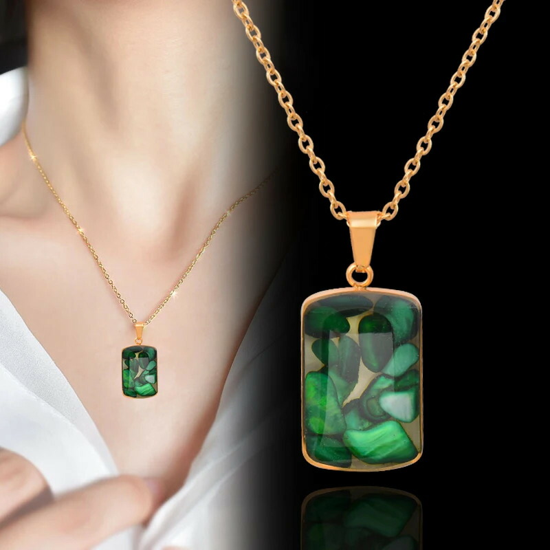 楽天市場】【送料無料】 ペンダント ネックレス 緑 グリーン