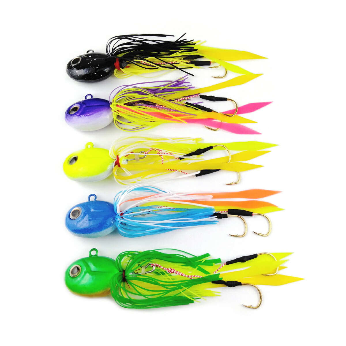 楽天市場】タイラバ ラバージグ 80g 5色セット ルアー メタルジグ