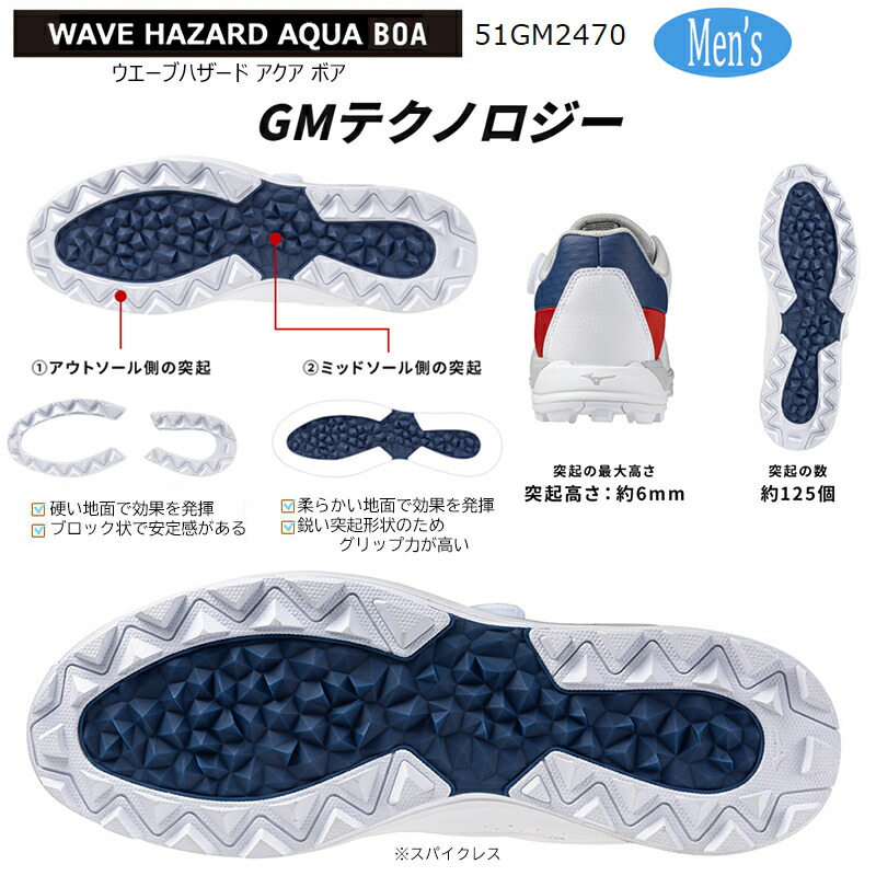 Mizunoミズノ ウエーブハザード アクア BOA ボア26.5cm BOA アクア