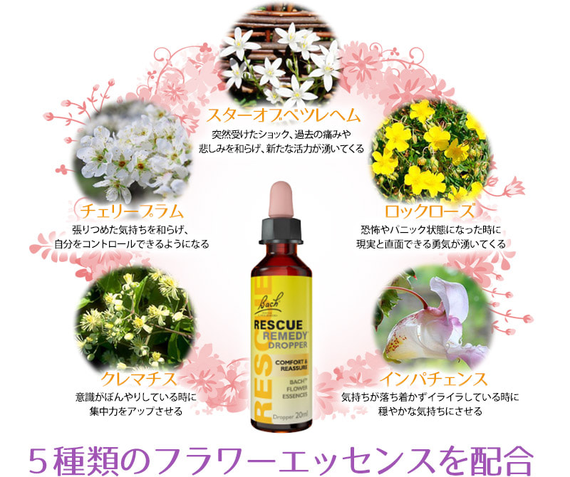 楽天市場】フラワーエッセンス レスキューレメディ アルコールベース