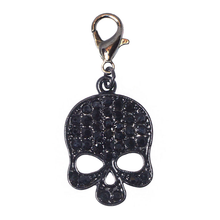 楽天市場】【メール便対応】ラインストーン付スカルチャーム 3カラー