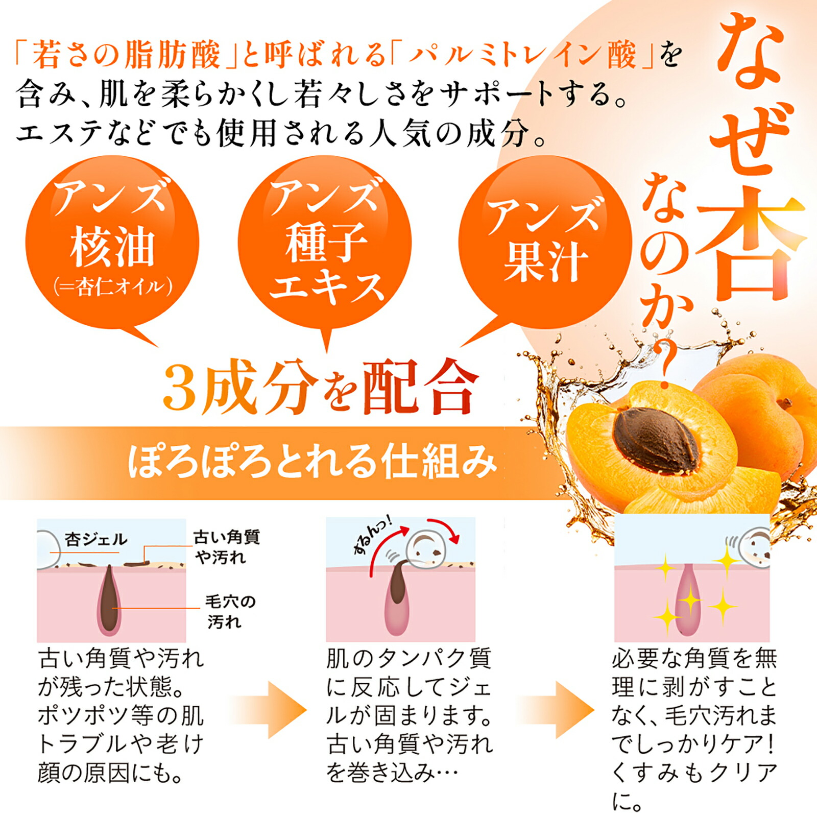 楽天市場】【公式】特割3本セット むき肌つるん ぽろぽろとれる杏