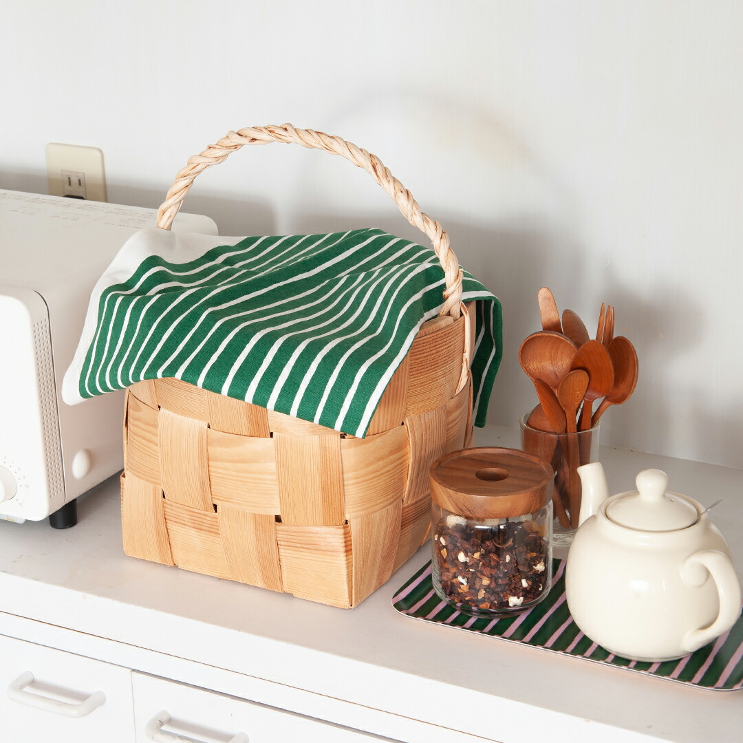 楽天市場】【SALE】ピッコロ ティータオル グリーン×ライトピンク