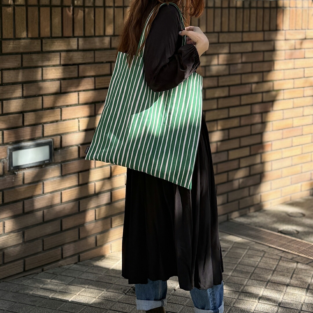 楽天市場】ピッコロ グリーン×ライトピンク トートバッグ（マリメッコ