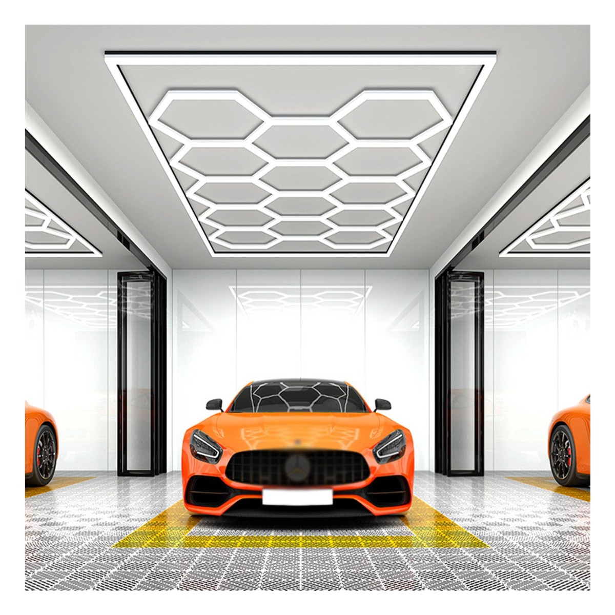 楽天市場】六角形ガレージライト - ハニカムライト 6500K 高輝度 DIY